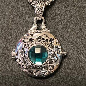 Stainless Steel Aroma Locket Pendant on 22" Stainless Steel Chain (171)